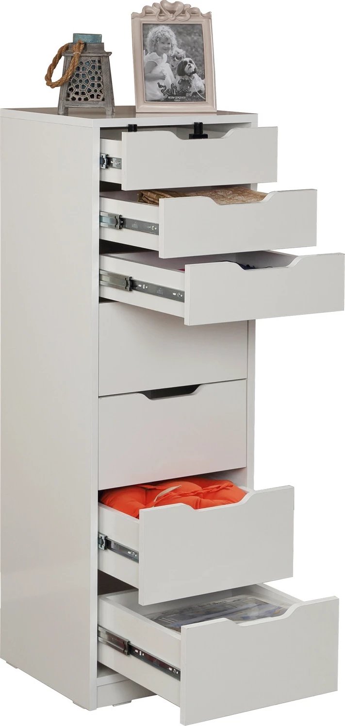 Komodë Hanah Home Flow, ngjyrë e bardhë shkëlqyese