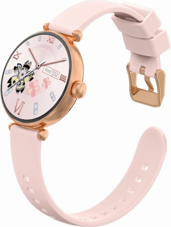 Smartwatch Gravity unisex, rozë-argjendtë