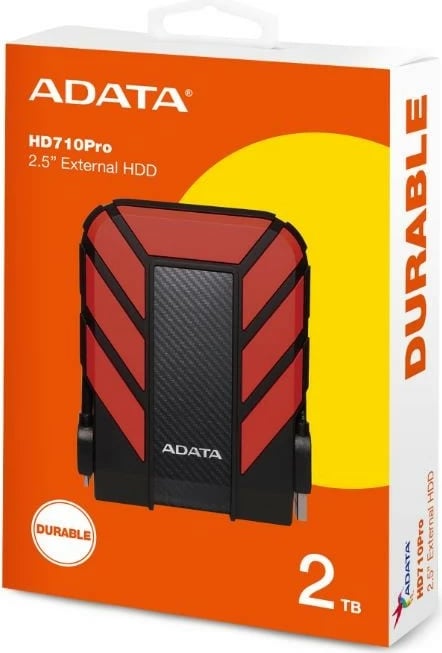 Hard disk i jashtëm Adata DashDrive Durable HD710, 2TB, 2.5'', USB 3.1, Kuq