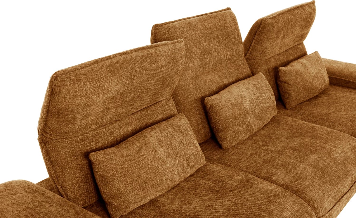 Divan-krevat qoshe (djathtas), pëlhurë e kuqe tullë, FH3268.02R, 283x188x100H cm