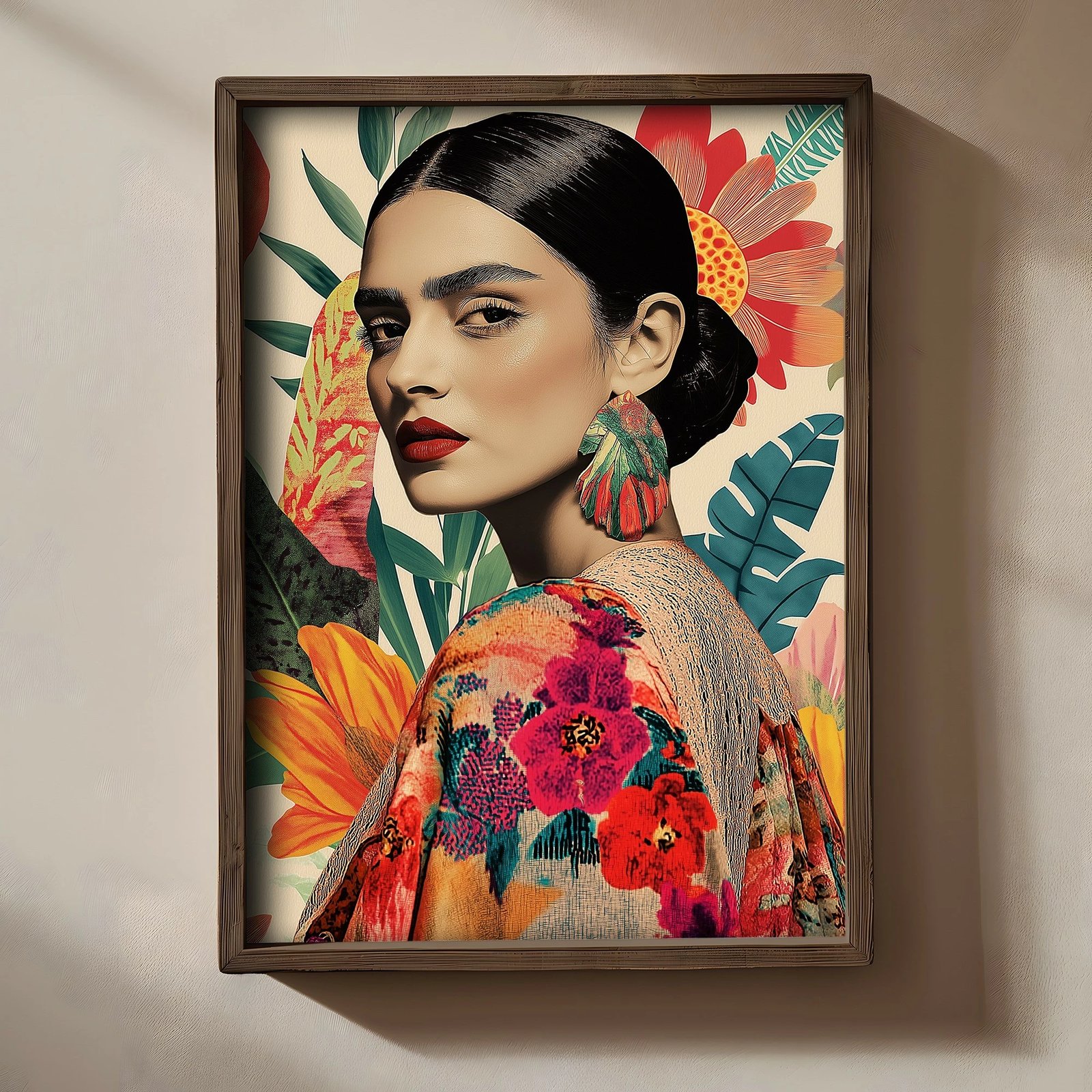 Pikturë dekorative me kornizë MDF, Wallity, TUN022-XL, shumëngjyrëshe, 50x70x3.5cm