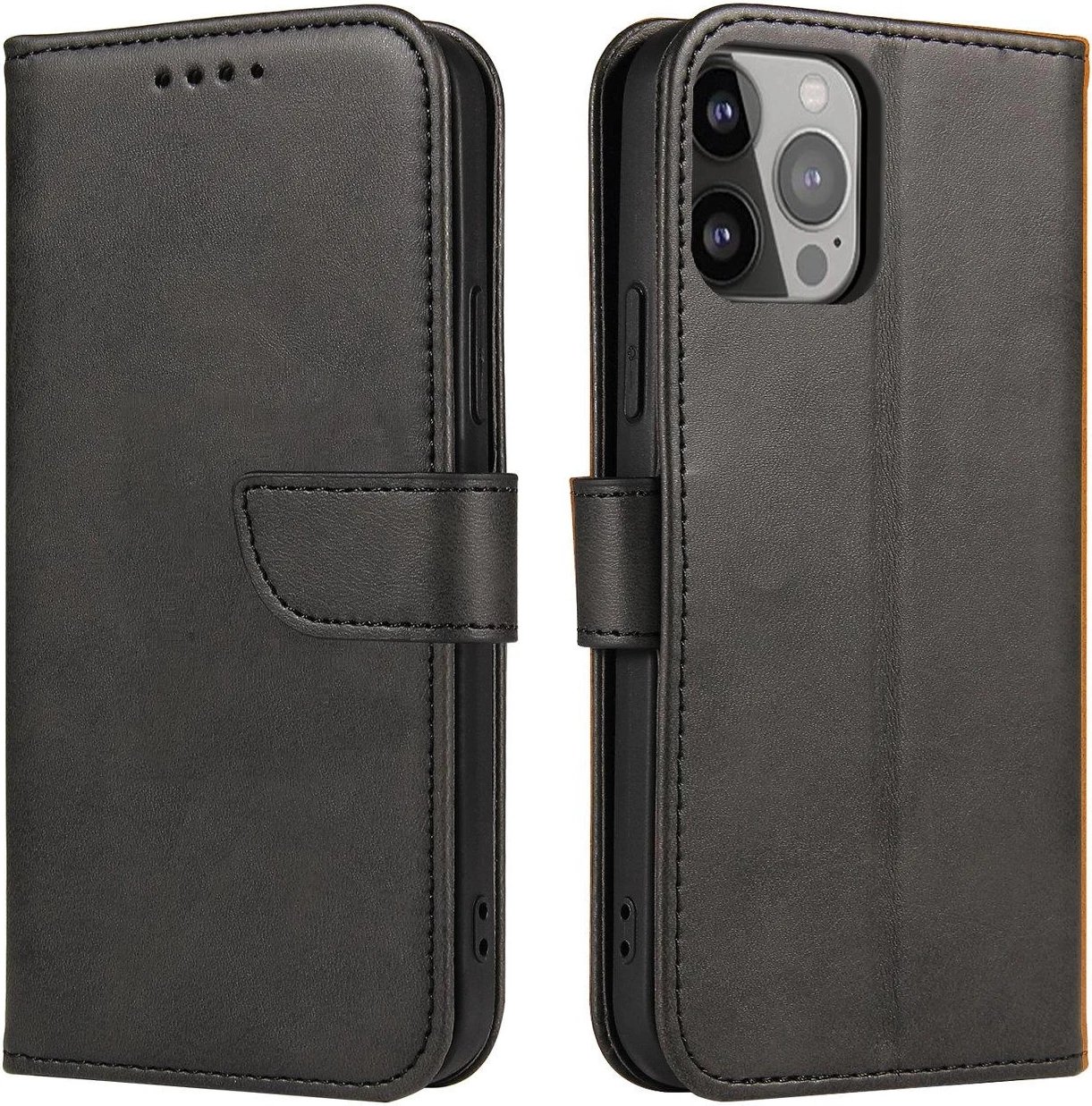 Mbështjellës Hurtel Magnet Case me kapak për iPhone 16e, e zezë