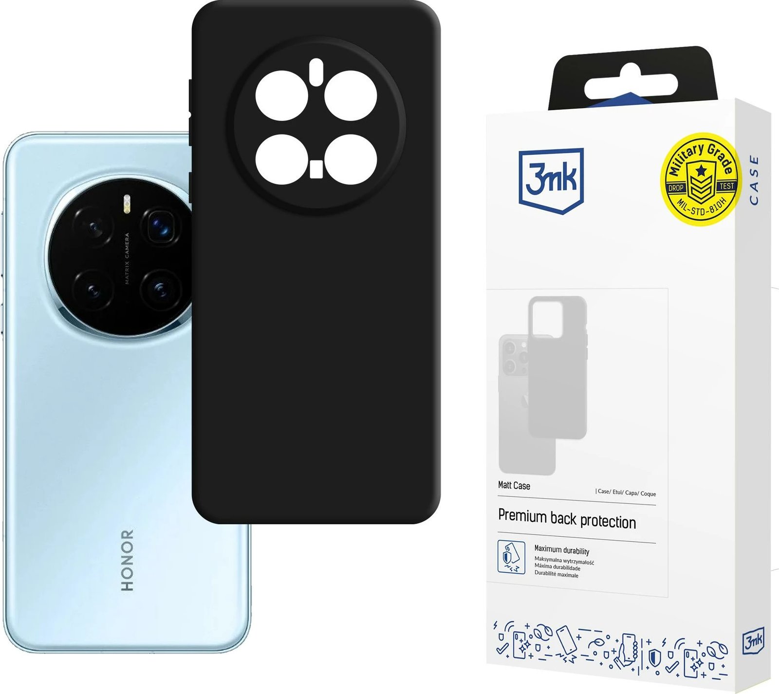 Mbështjellës 3mk Matt Case për Honor Magic 7 Pro, i zi Mbështjellës 3mk Matt Case për Honor Magic 7 Pro, i zi