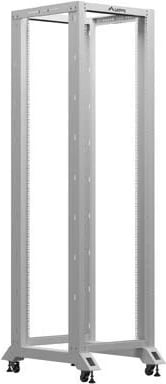 Raft i hapur 19" për servera, Lanberg, OR01-6842-S, 42U, 600x800 mm, kapacitet 600 kg, rregullim thellësie 430-590 mm, gri RAL 7035