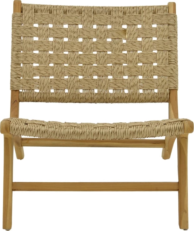 Karrige Foldere, dru teak natyral, litar sintetik, 65x78x68cm