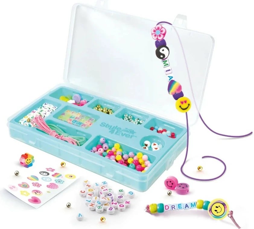 Set kreativ byzylykë miqësie, Epee Project Glam EP60469, 300+ aksesorë, për vajza 6+, shumëngjyrësh