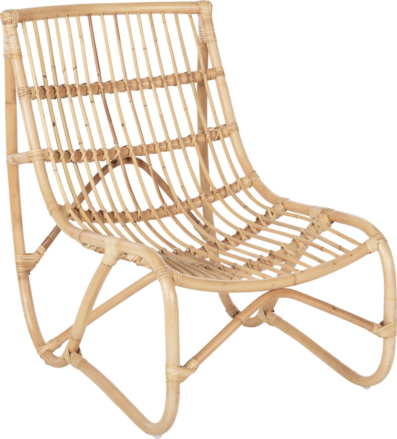 Karrige e jashtme GRINN, shkopinj rattan, ngjyrë natyrale, 56.5x73.5x79.5H cm