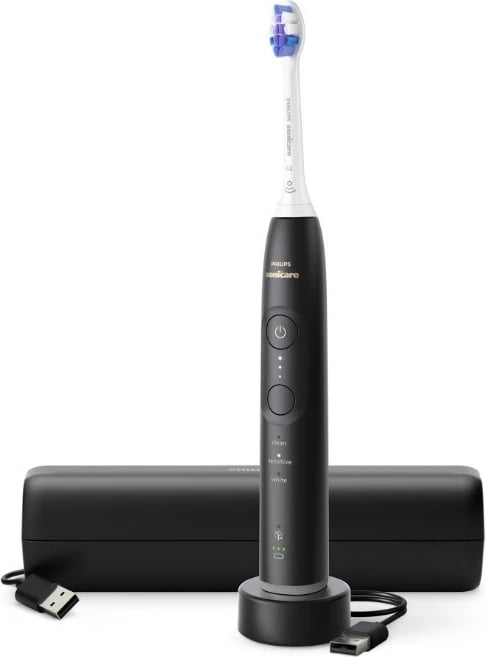 Furçë dhëmbësh elektrike Philips Sonicare HX7411/02, me aplikacion, e zezë