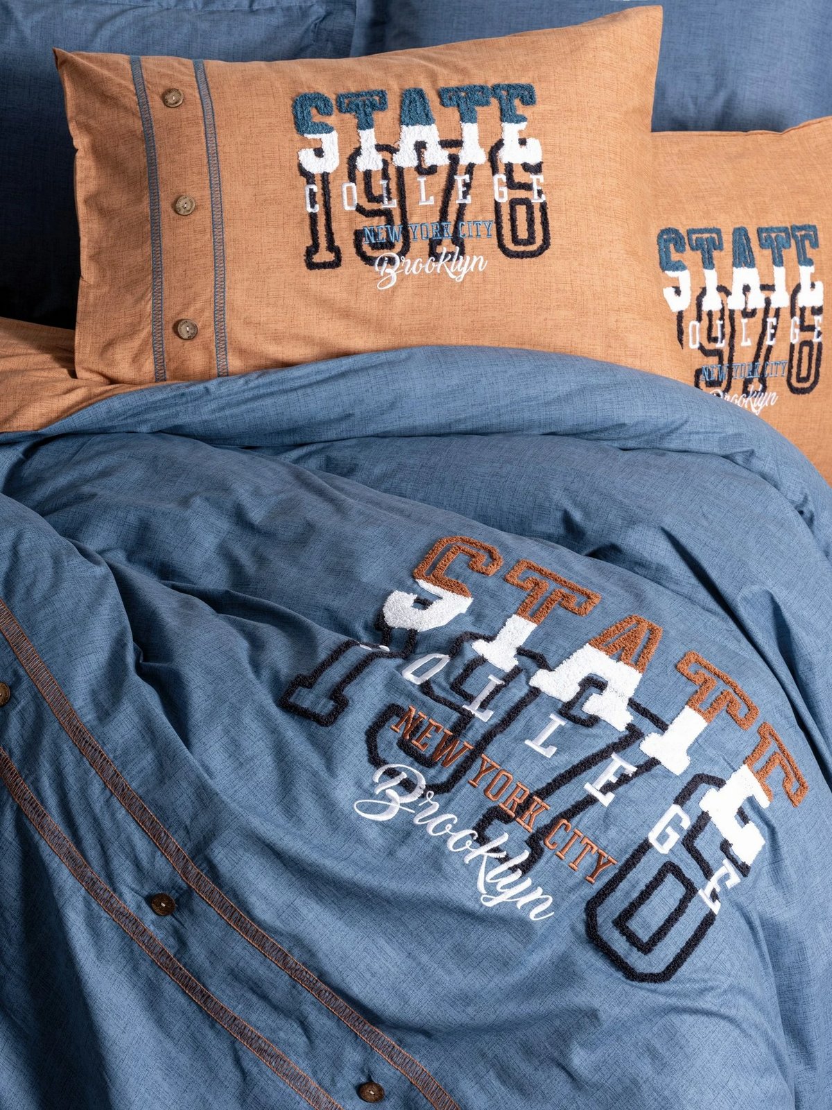 Set mbulesash për dyshek dopio Ranforce, L'essentiel, State, ngjyrë kanelle