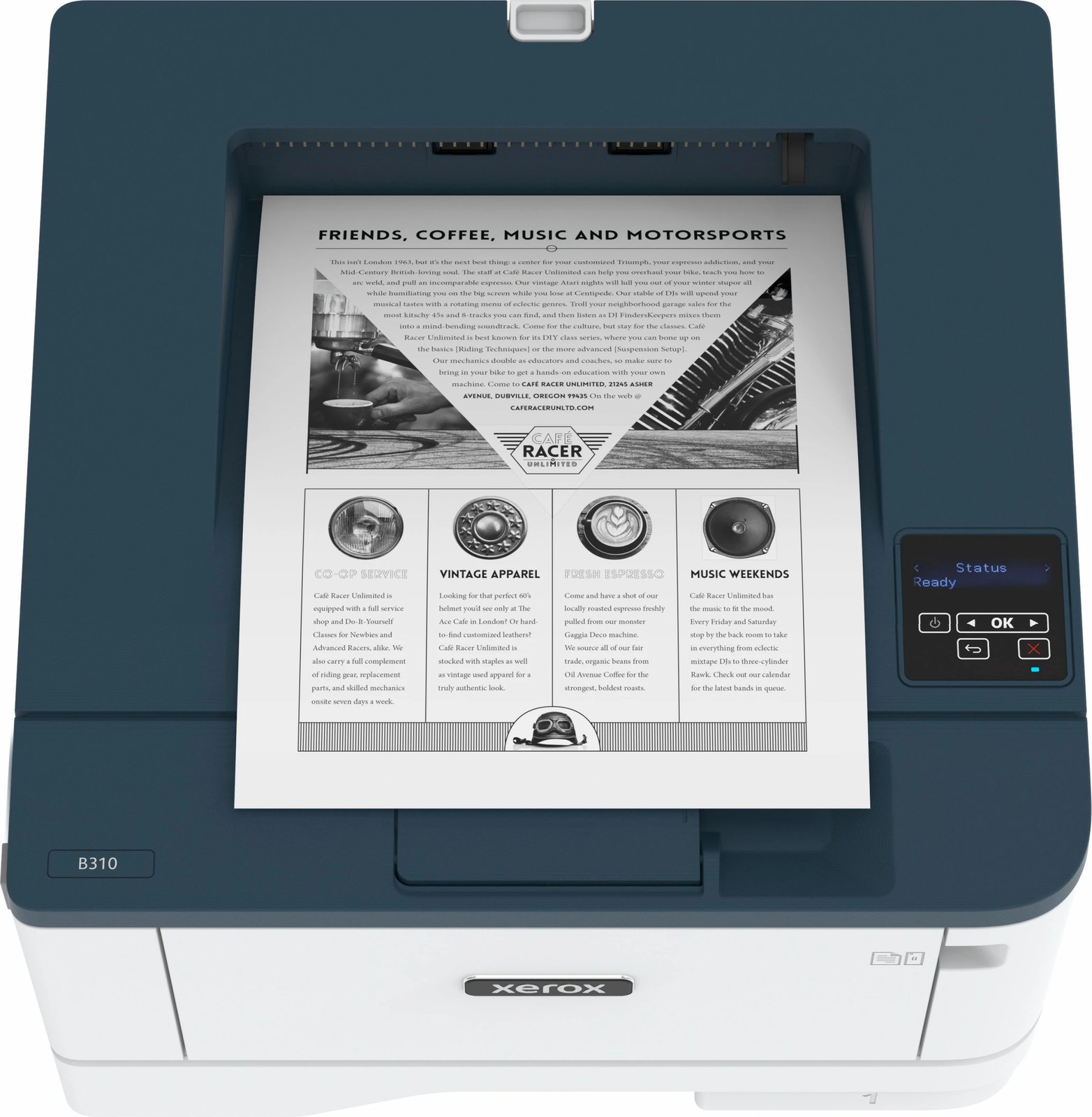 Printer lazer Xerox B310, A4, LAN/WLAN, 40 faqe/min, bardhë/gri