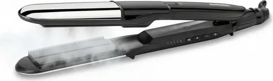 Drejtues flokësh, BaByliss ST496E, 170-230°C me avull, pllaka 39 mm, jonizim, i zi