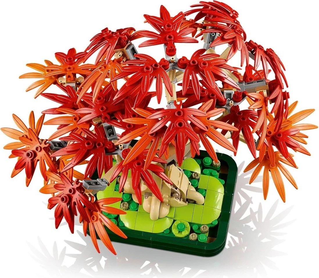 Set LEGO Japanese Red Maple Bonsai Tree 10348, për të rritur, 220mm, e kuqe/portokalli