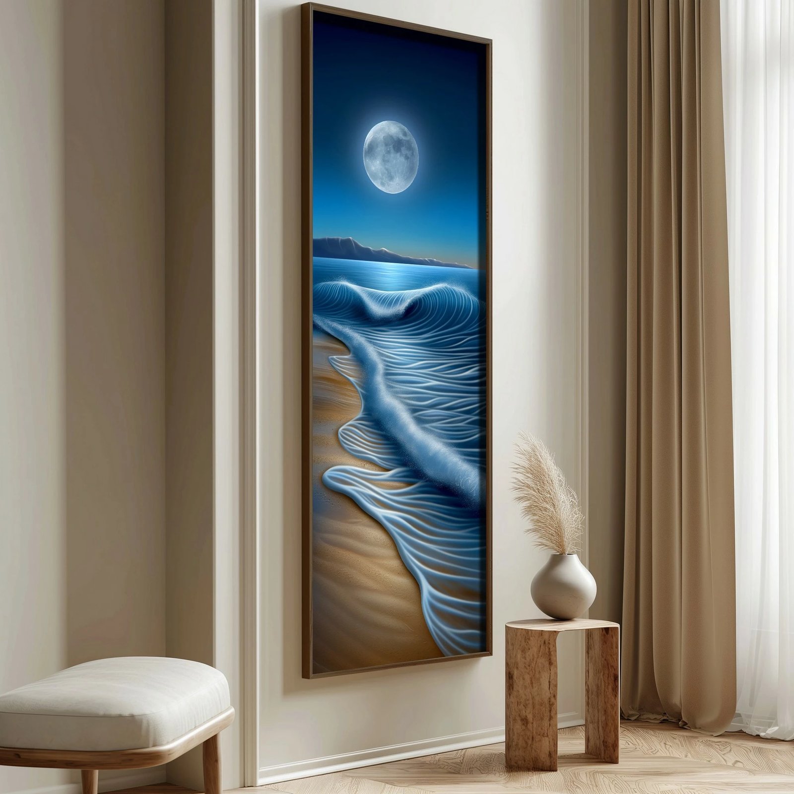 Pikturë dekorative me kornizë MDF, shumëngjyrëshe, Wallity LONG014-S/120-40, 40x120cm