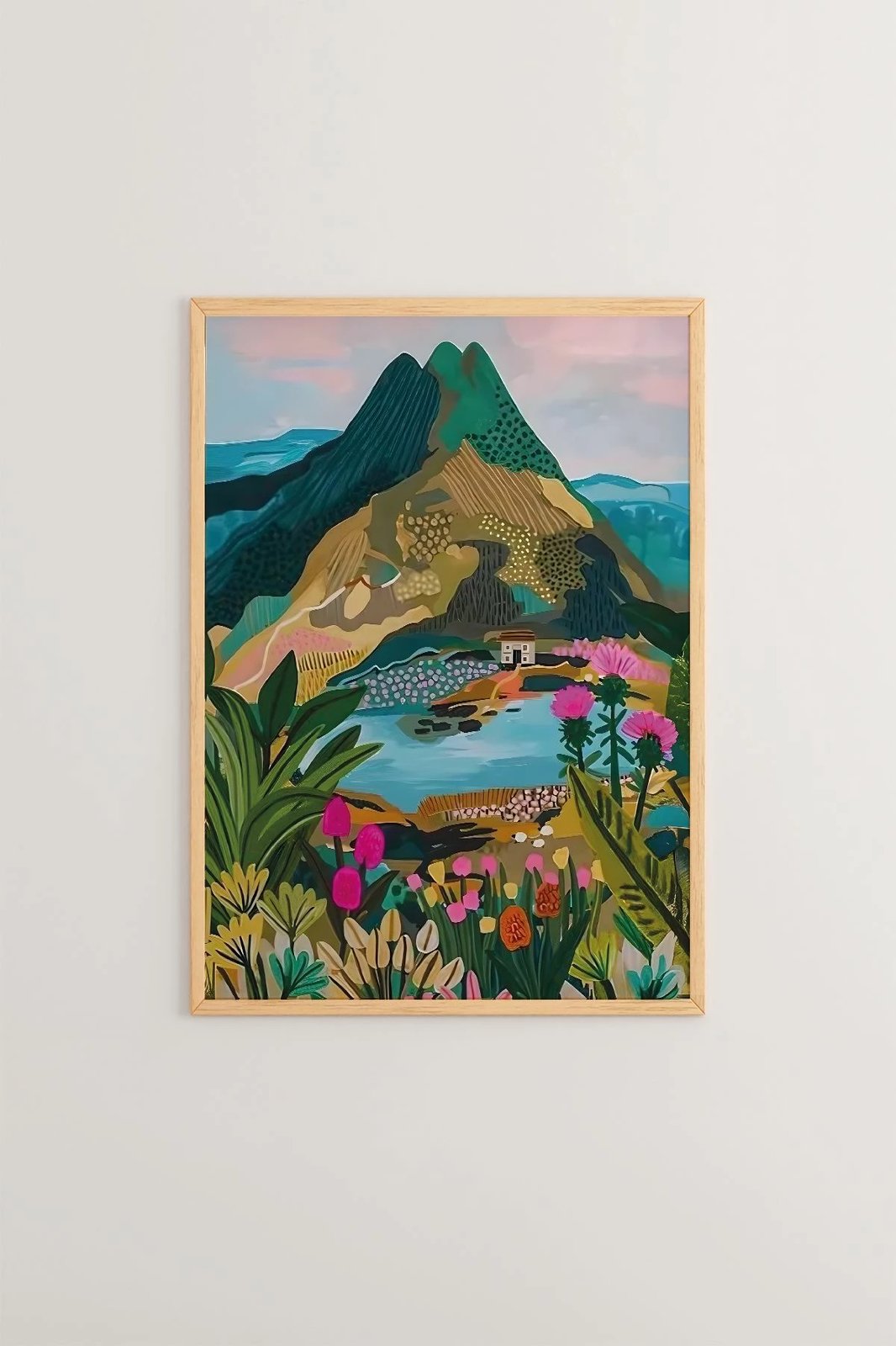 Pikturë dekorative me kornizë, shumëngjyrëshe, Ersy1Ham38