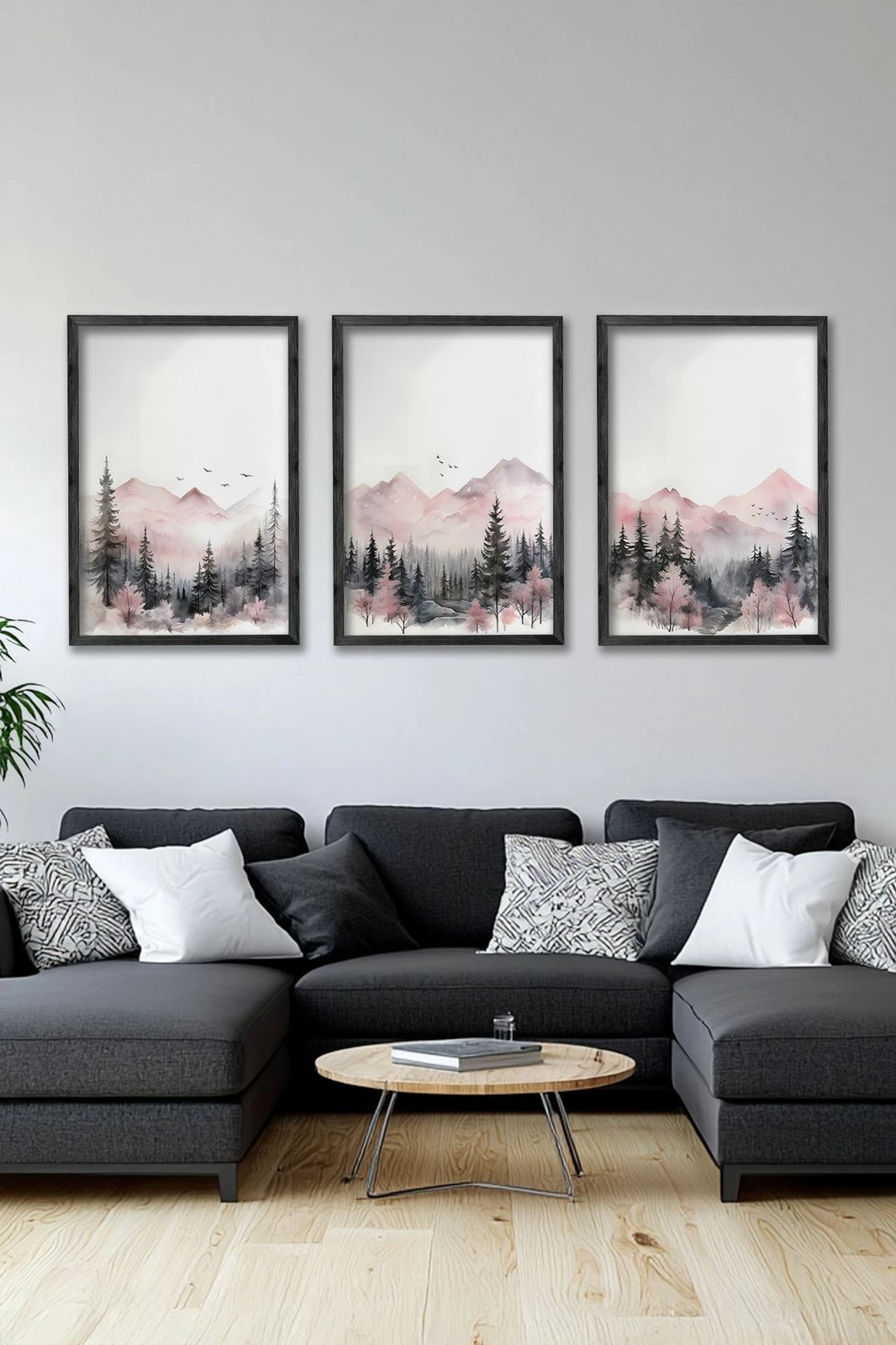 Pikturë dekorative me kornizë (3 copë), Wallity, Ersy3Syhcrv57