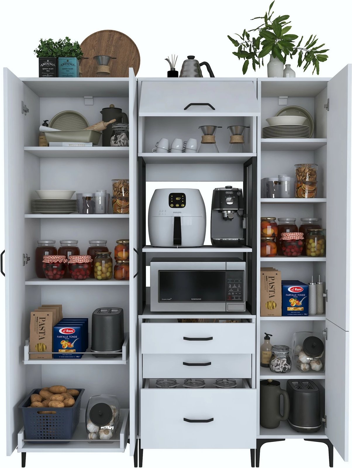 Dollap multifunksional, ngjyrë e bardhë, Skye Decor, JE144 - 3114