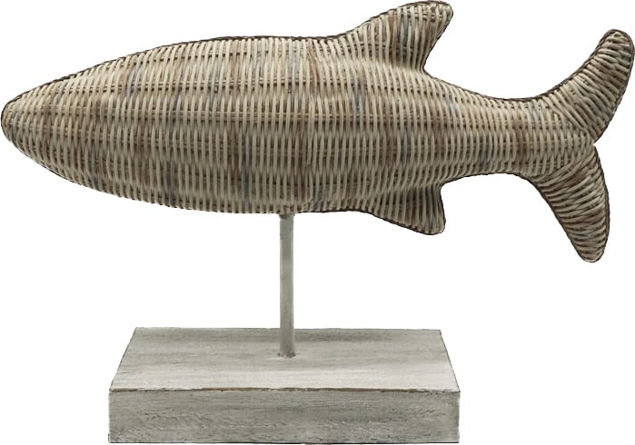 Dekor peshk, polirezine, natyrale, 27x8x18cm