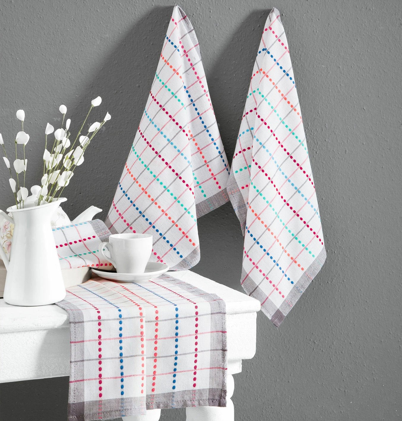 Set peshqirësh për duar (4 copë), Hermia, shumëngjyrësh