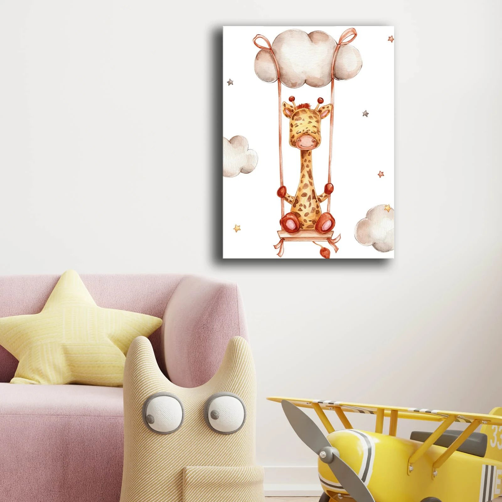 Pikturë dekorative në kanavacë, ngjyra portokalli dhe e bardhë, Wallity 2838COC-007, 28x38cm