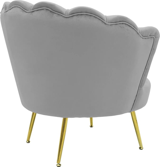 Fotel Daimon kadife gri-ari 79x74x78cm