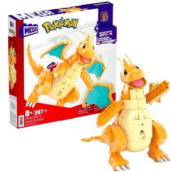 Set ndërtimi Mega Bloks Pokémon Dragonite, 387 pjesë