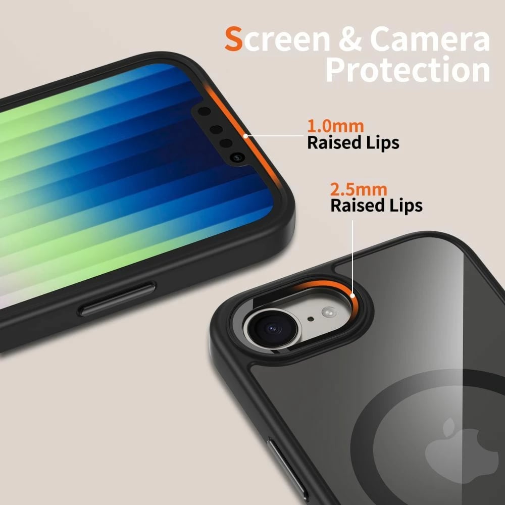 Mbështjellës Tech-Protect MagMat MagSafe për Nothing Phone 3A Pro, Transparent i zi