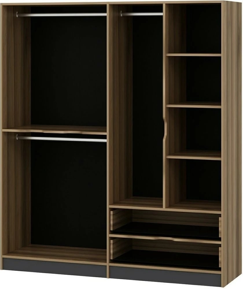 Dollap rrobash Skye Decor, Elina, ngjyrë dore, 185x208x52cm