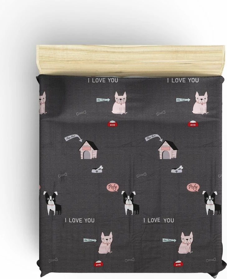 Set mbulesë për jorgan King, Ranforce, L'essentiel, Papçik, antracit Set mbulesë për jorgan King, Ranforce, L'essentiel, Papçik, antracit