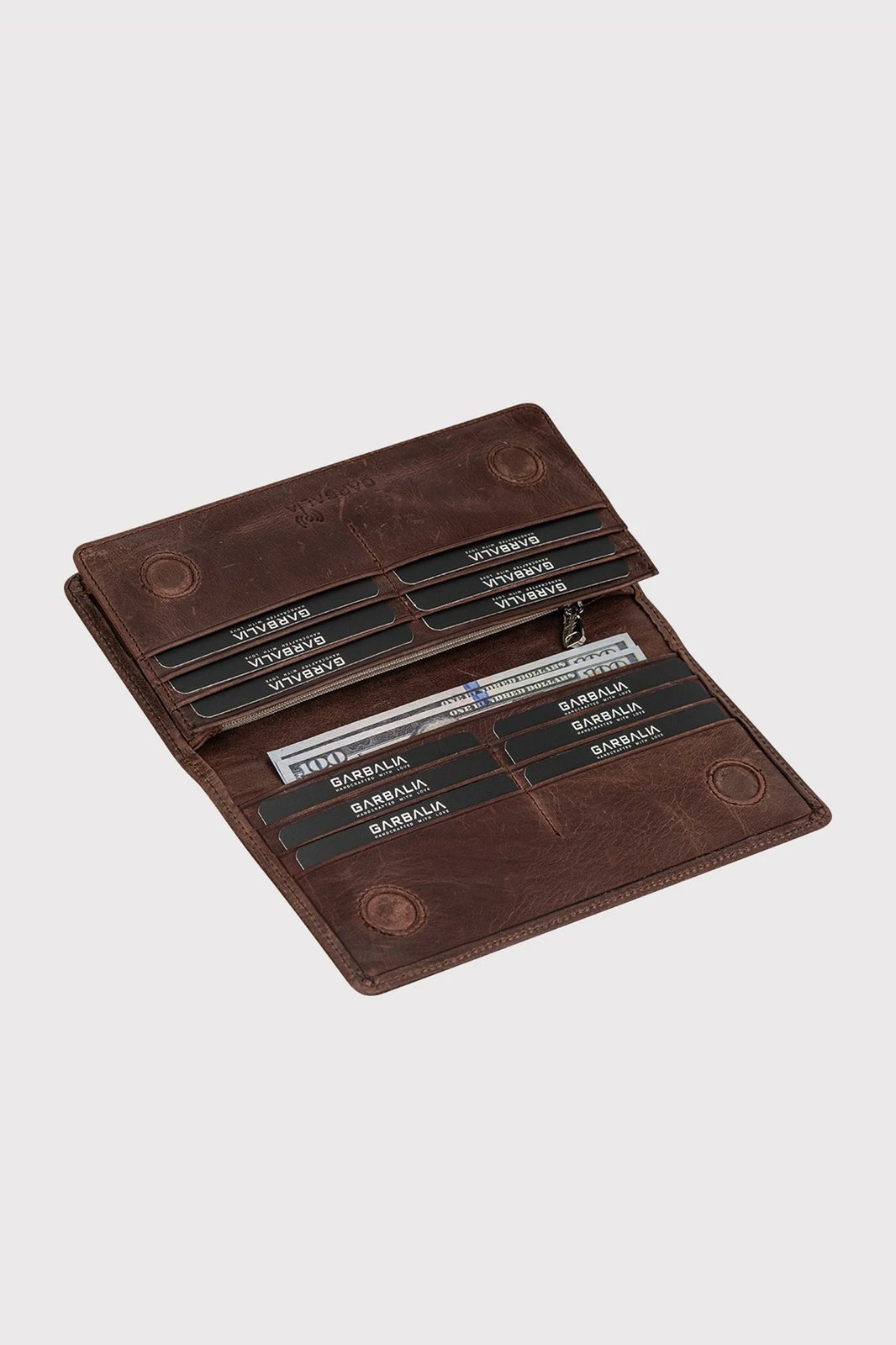 Portofol për burra, lëkurë e vërtetë, ngjyrë kafe, Zoozie Bags, Hamburg