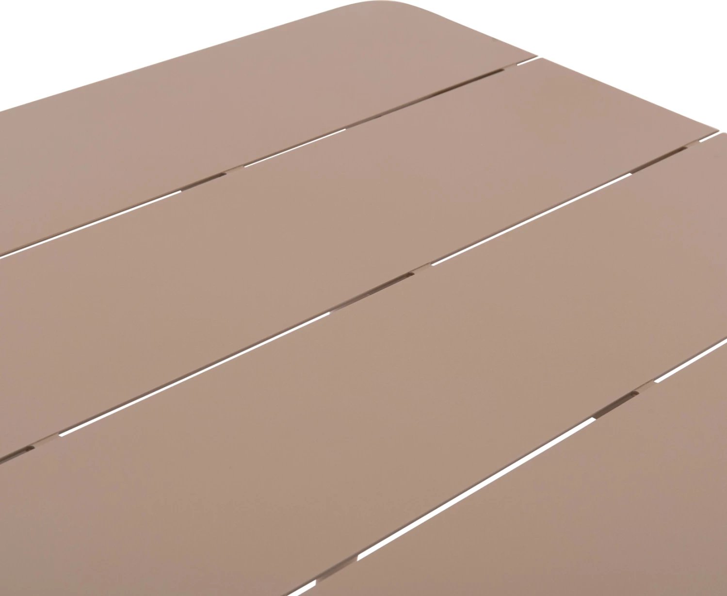 Tavolinë drejtkëndëshe ngrënieje alumini, ngjyrë kapuçino, HIGER FH6291.04, 160x90x78cm