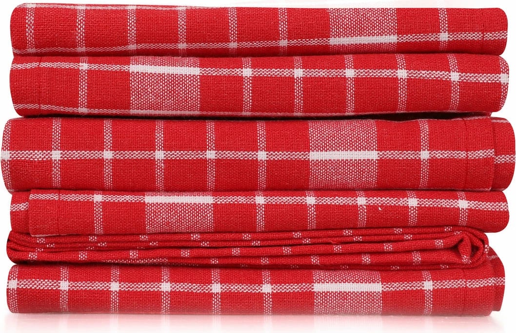 Set peshqirësh për larje (10 copë), Hermia, Küp, e kuqe