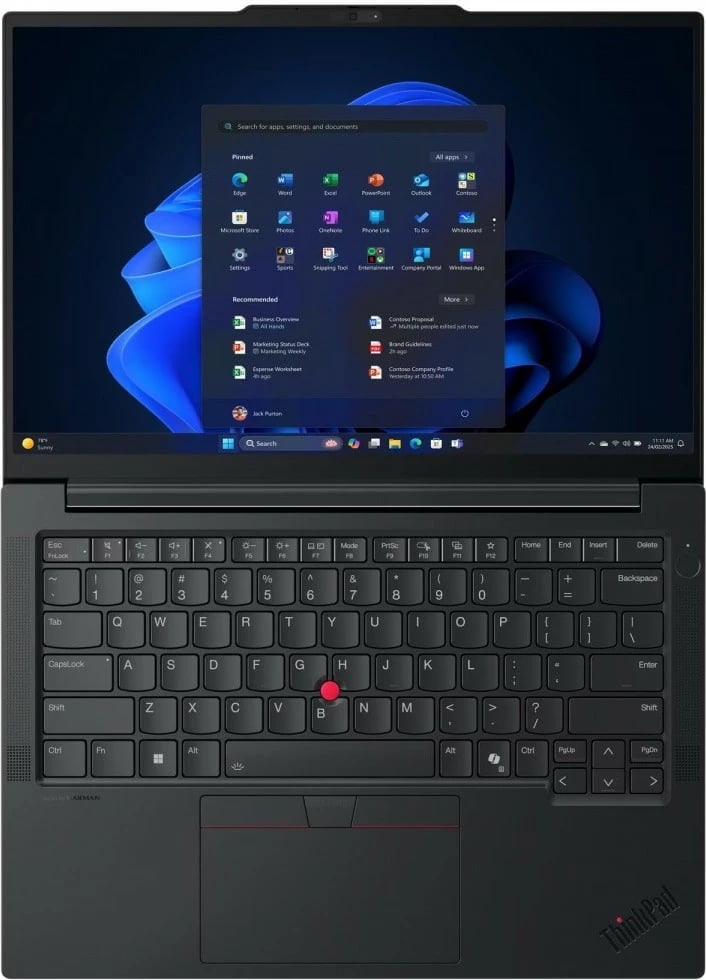 Laptop Lenovo ThinkPad E14 Gen 7, 14", Intel Core Ultra 7 258V, 32 GB RAM, 512 GB SSD, Windows 11 Pro, E zezë