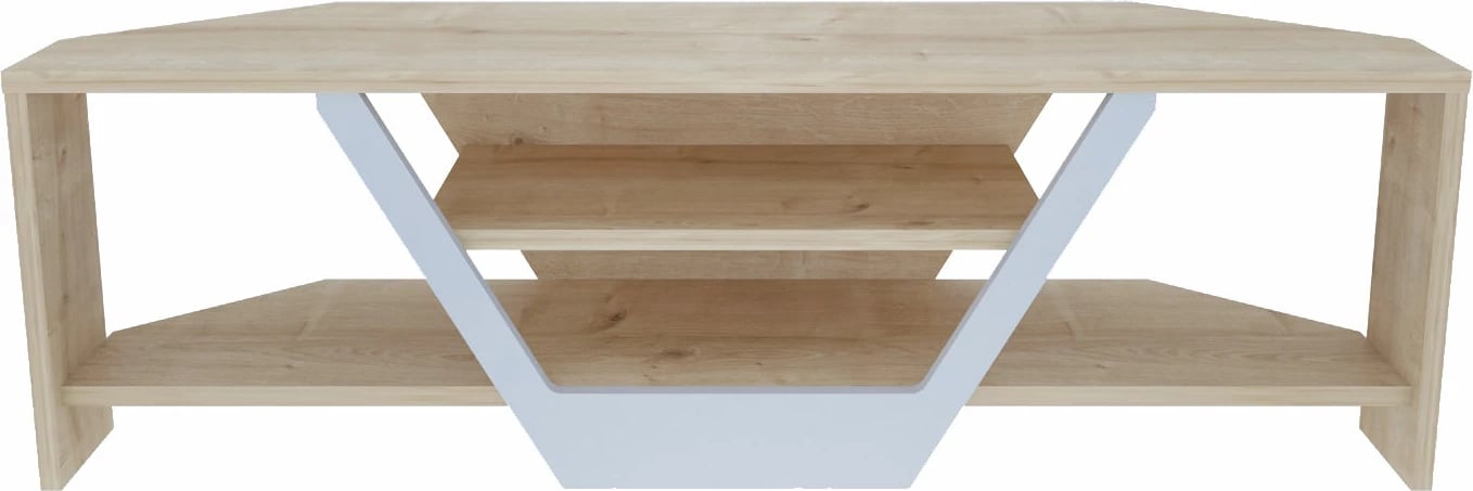 Komodë TV Hanah Home, Sares, ngjyrë lis dhe e bardhë