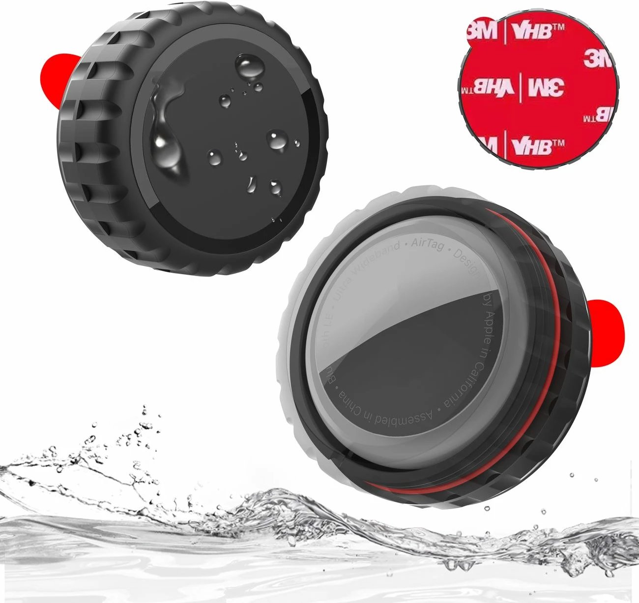 Mbështjellës Hurtel për Apple AirTag, WAT-48-0Y1S, TPU, i zi