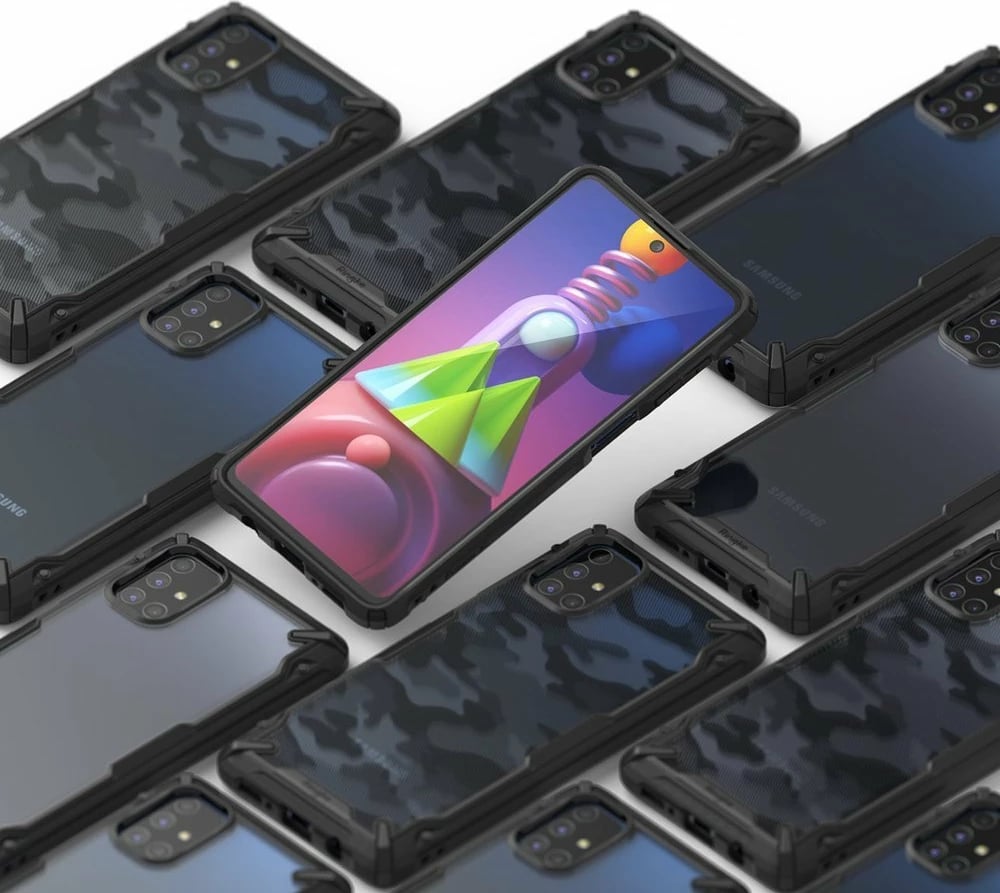 Mbështjellës Ringke Fusion X për Samsung Galaxy M51, i zi/transparente