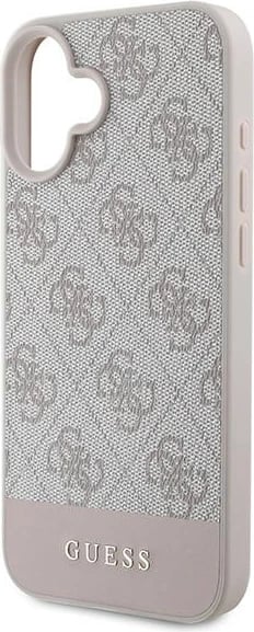 Mbështjellës Guess 4G Bottom Stripe për iPhone 16 Plus 6.7", Rozë Mbështjellës Guess 4G Bottom Stripe për iPhone 16 Plus 6.7", Rozë
