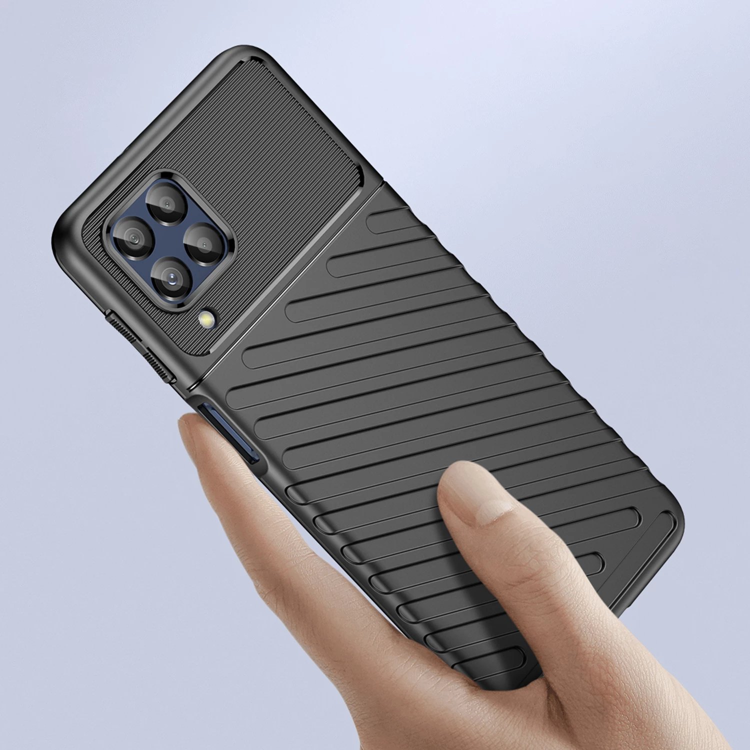 Mbështjellës Hurtel Thunder Case për Samsung Galaxy M53 5G, i zi