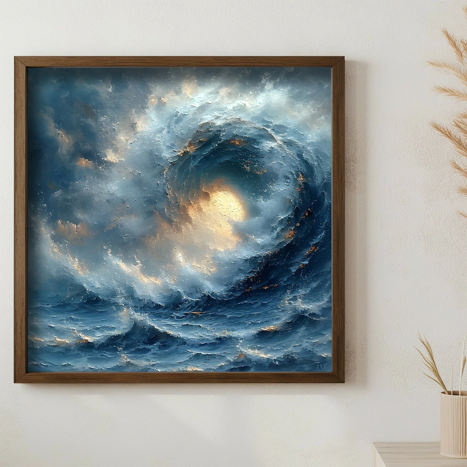 Pikturë dekorative me kornizë, MDF, Wallity, AI081, shumëngjyrëshe, 50x50x3.5cm