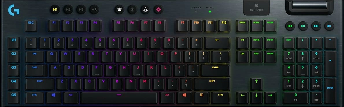 Tastierë mekanike Logitech G915 LIGHTSPEED, wireless, RGB, full-size, alumini