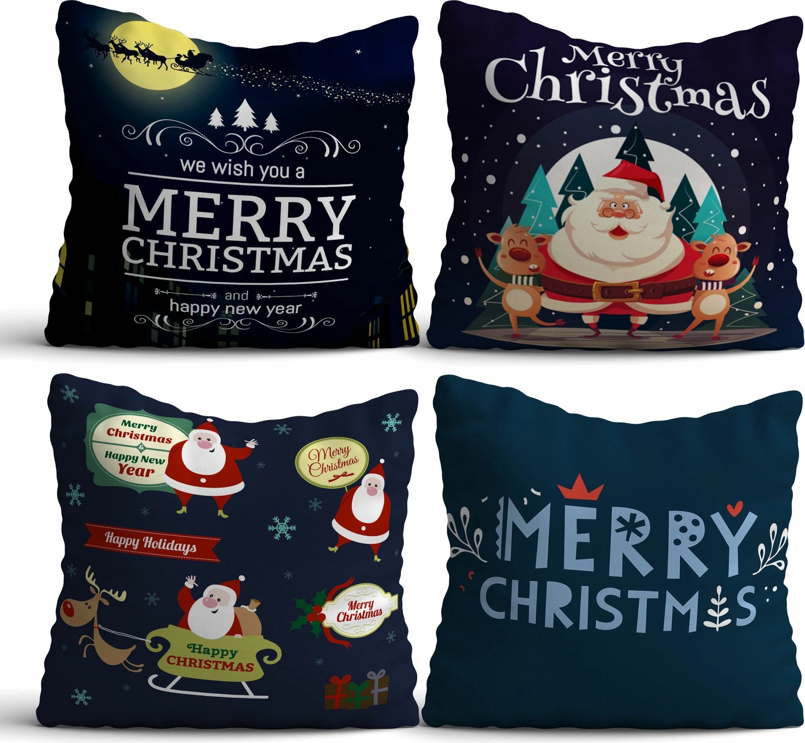 Set jastëkësh dekorativ (4 copë), Aberto Design, NYXMAS02