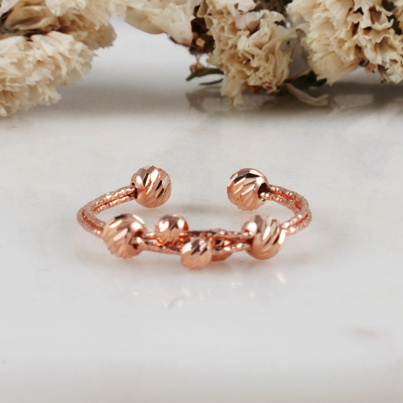 Unazë argjendi, ngjyrë ari rozë, Jumeon 9878ROS