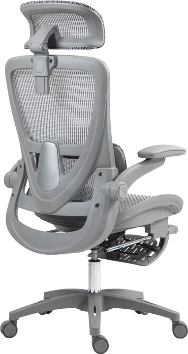 Karrige pune menaxheri Zenyk, rrjetë speciale, e zezë dhe e bardhë, 63x70x126cm