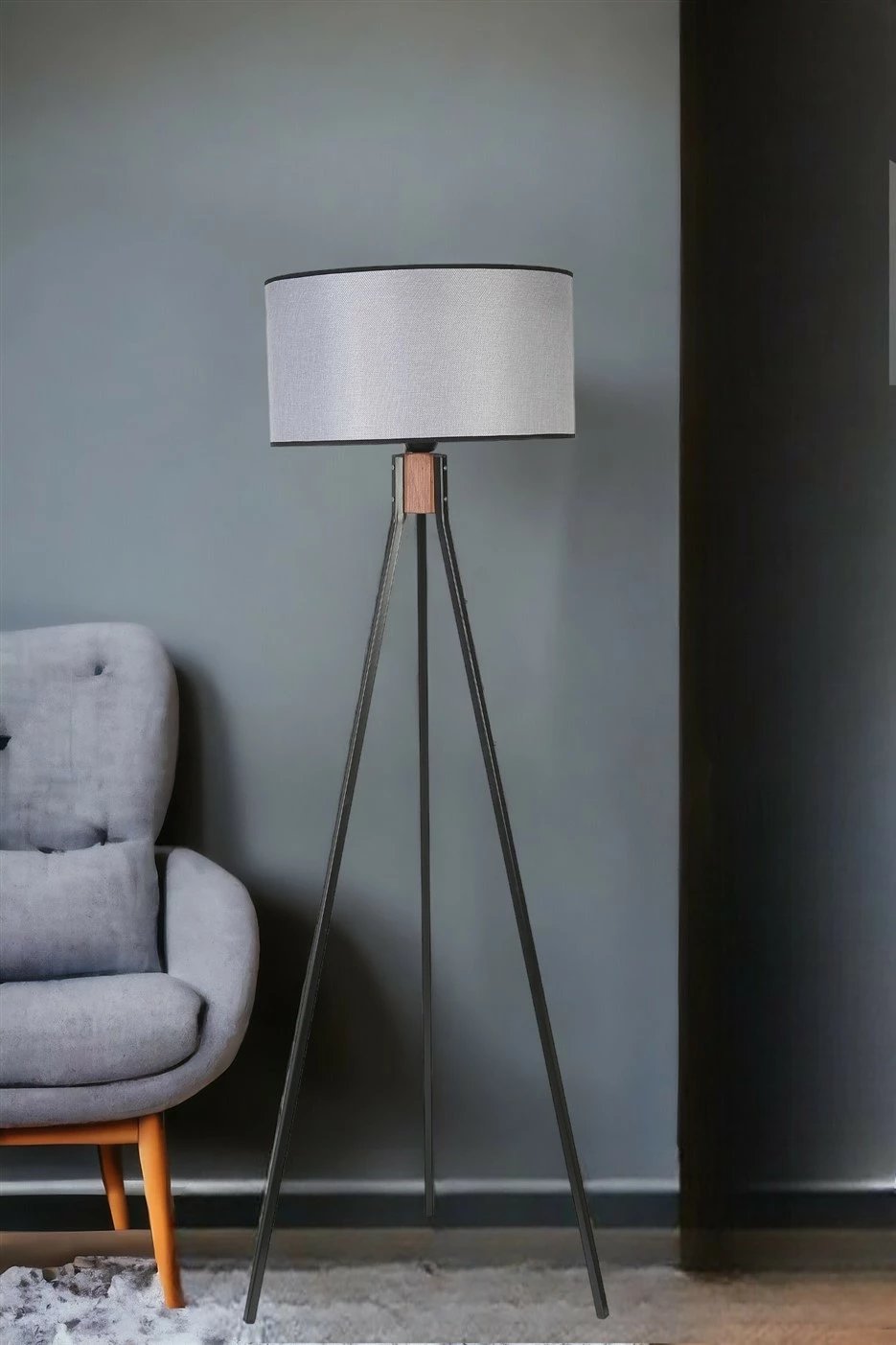 Llambë dyshemeje Opviq, 8828-3, e zezë dhe gri