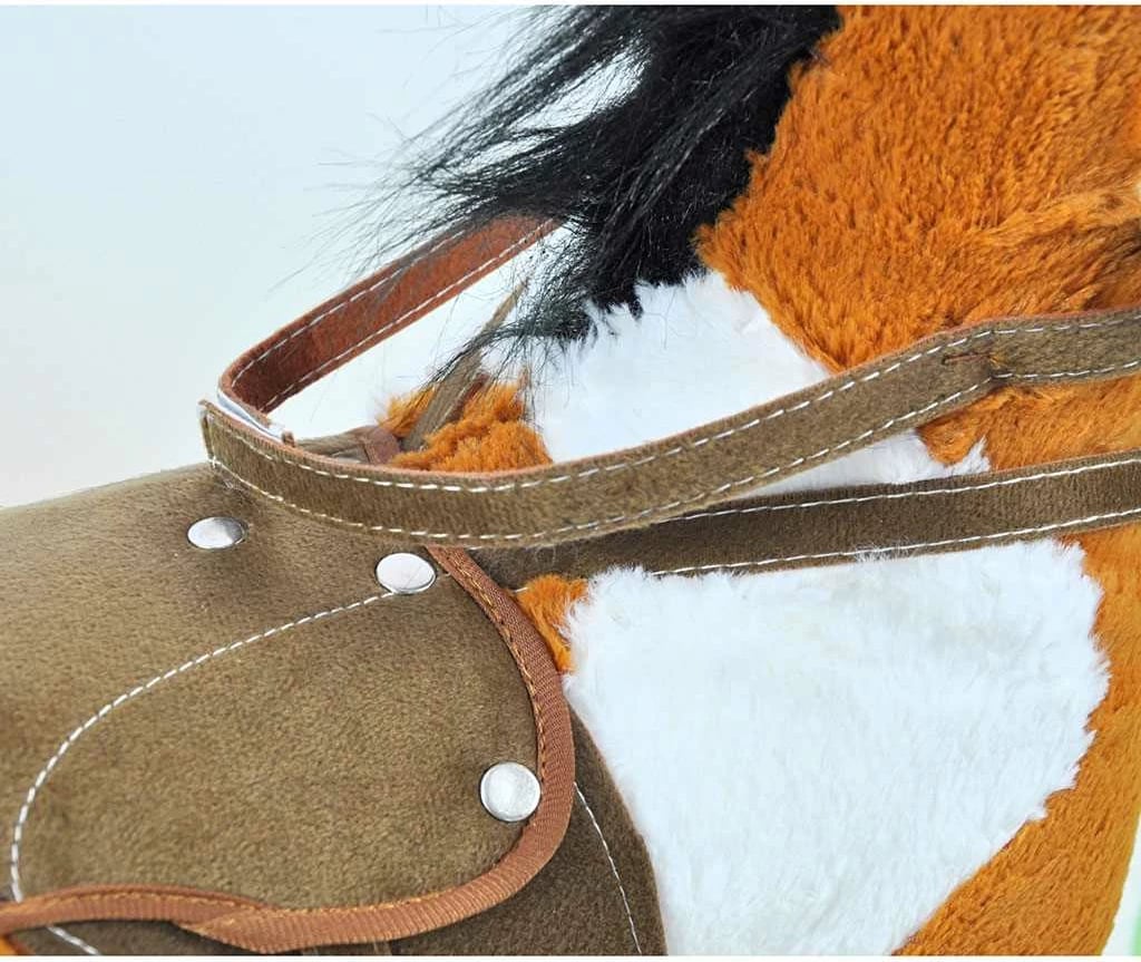 Kalë lëkundës me tinguj, Milly Mally, Jurášek, kapacitet 30 kg, 60x28x55 cm, kafe e çelët