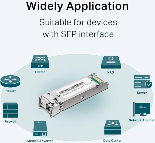 Modul transceiver rrjeti TP-Link TL-SM321A, Fiber optic, 1250 Mbit/s, SFP