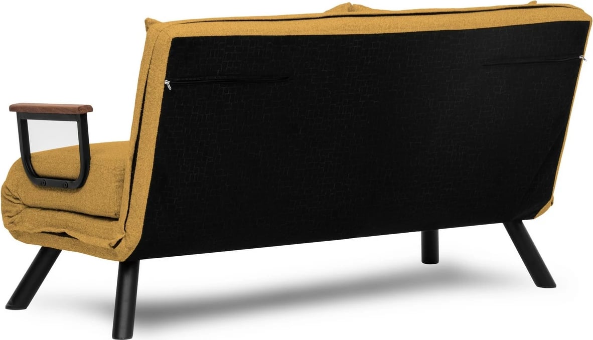 Divan-krevat dy ulëse, ngjyrë mustard, Sando 2-Seater
