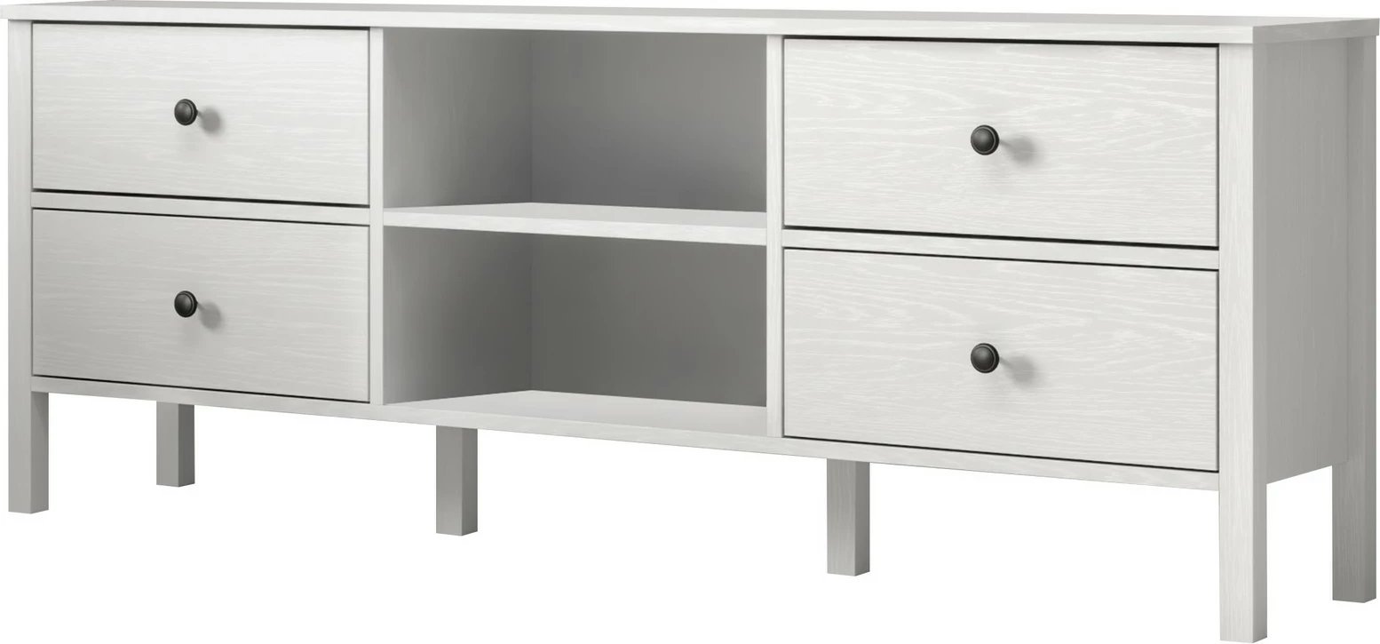 Komodë TV Hanah Home, FRN-20002, ngjyrë druri dhe e bardhë, 160x62x35cm