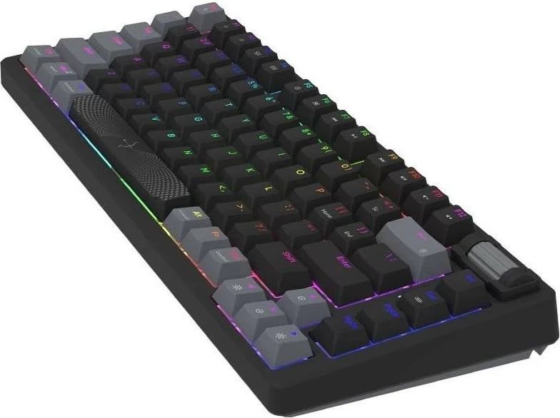 Tastierë AQIRYS Adara Mini, RGB, mekanike, me mikrofon, ngjyrë zezë-gri Tastierë AQIRYS Adara Mini, RGB, mekanike, me mikrofon, ngjyrë zezë-gri