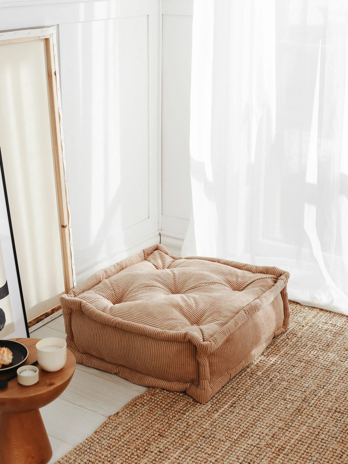 Jastëk Velvet Atelier del Sofa, ngjyrë camel, 55x55x16cm