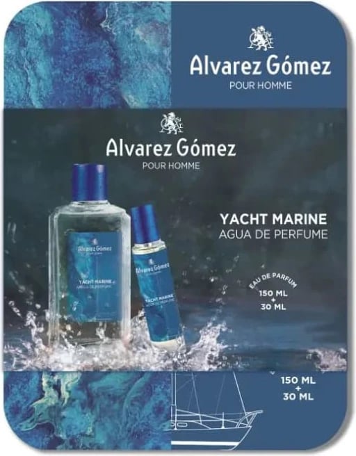 Eau de Parfum për meshkuj Alvarez Gómez Yacht Marine, 150ml + 30ml